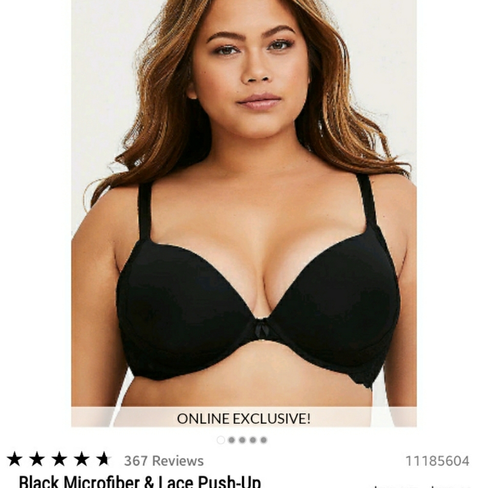 Torrid push up bra, used once w/o tags